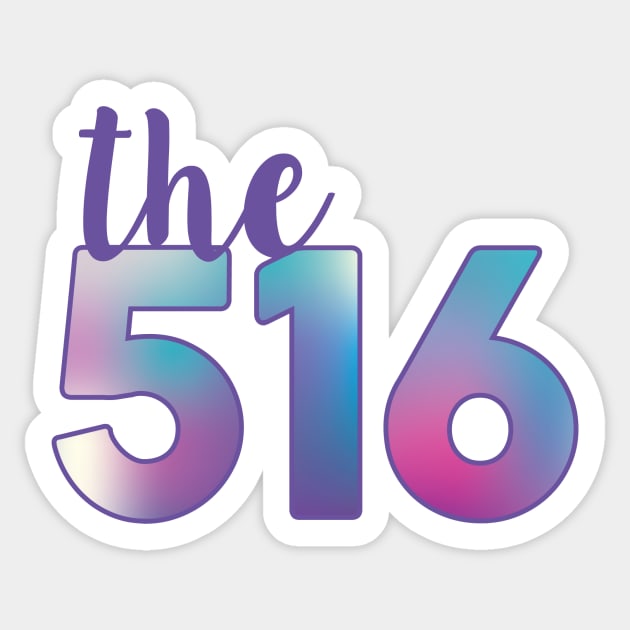 The 516 Area Code - 516 - Sticker | TeePublic